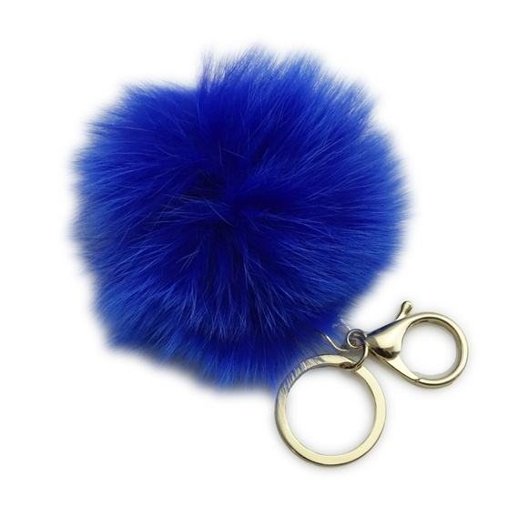Fox Fur Pom Pom Key Chains - Picture 3 of 5